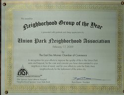 Neighborhood Group of the Year 2009